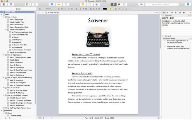 book writing software mac